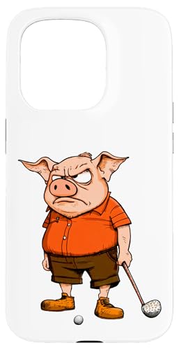 Golf Schweine Hülle für iPhone 15 Pro von Golfing Animals