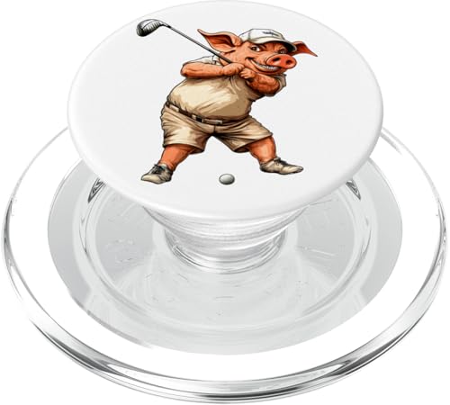 Golfspieler Schwein PopSockets PopGrip für MagSafe Golfspieler Schwein PopSockets PopGrip für MagSafe von Golfing Animals