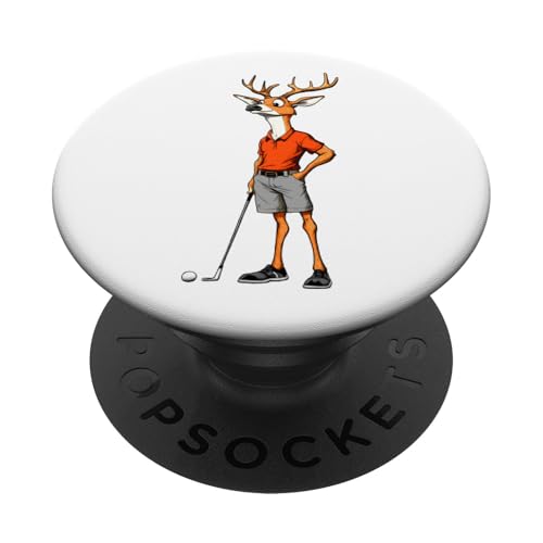 Hirsch Golf PopSockets Klebender PopGrip Hirsch Golf PopSockets Klebender PopGrip von Golfing Animals
