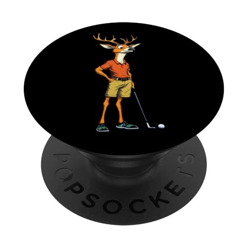 Hirsch Golfspieler PopSockets Klebender PopGrip Hirsch Golfspieler PopSockets Klebender PopGrip von Golfing Animals
