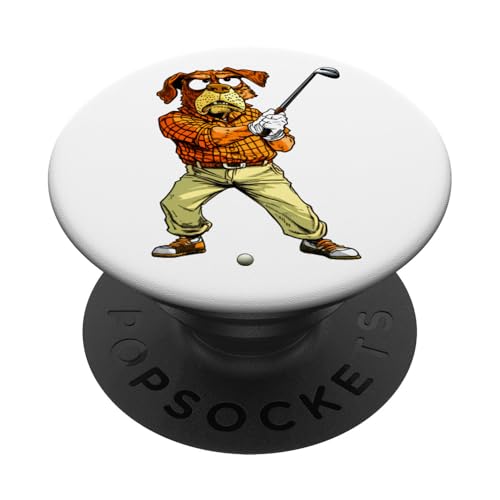 Hunde Golf PopSockets Klebender PopGrip von Golfing Animals