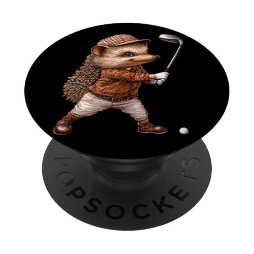 Igel Golf PopSockets Klebender PopGrip von Golfing Animals