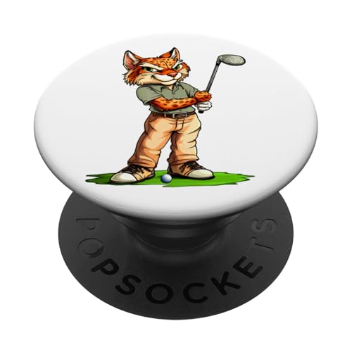 Luchse Golf / Golfspieler Luchs PopSockets Klebender PopGrip Luchse Golf / Golfspieler Luchs PopSockets Klebender PopGrip von Golfing Animals