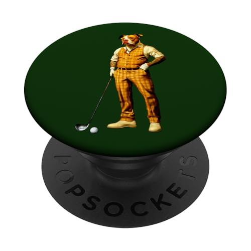 Pitbull Golfspieler PopSockets Klebender PopGrip Pitbull Golfspieler PopSockets Klebender PopGrip von Golfing Animals