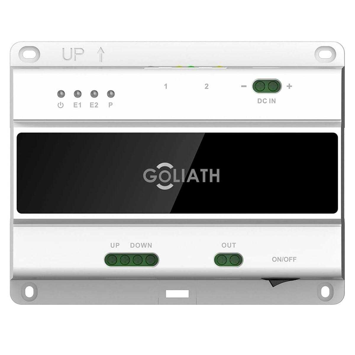 GOLIATH 2-Draht BUS Modul (Hybrid 2-Draht auf IP Ethernet Hutschienenmontage weiss) von Goliath-Intercom