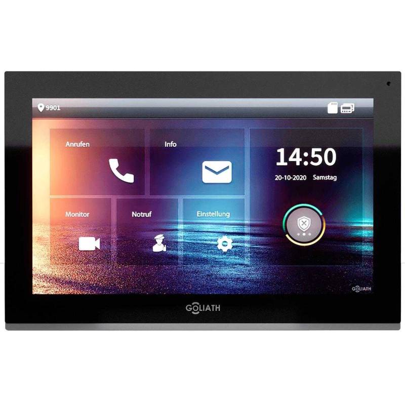 GOLIATH 10 IP Videostation Schwarz (HD Touchscreen-Monitor 8GB PoE Smartphone APP) von Goliath-Intercom