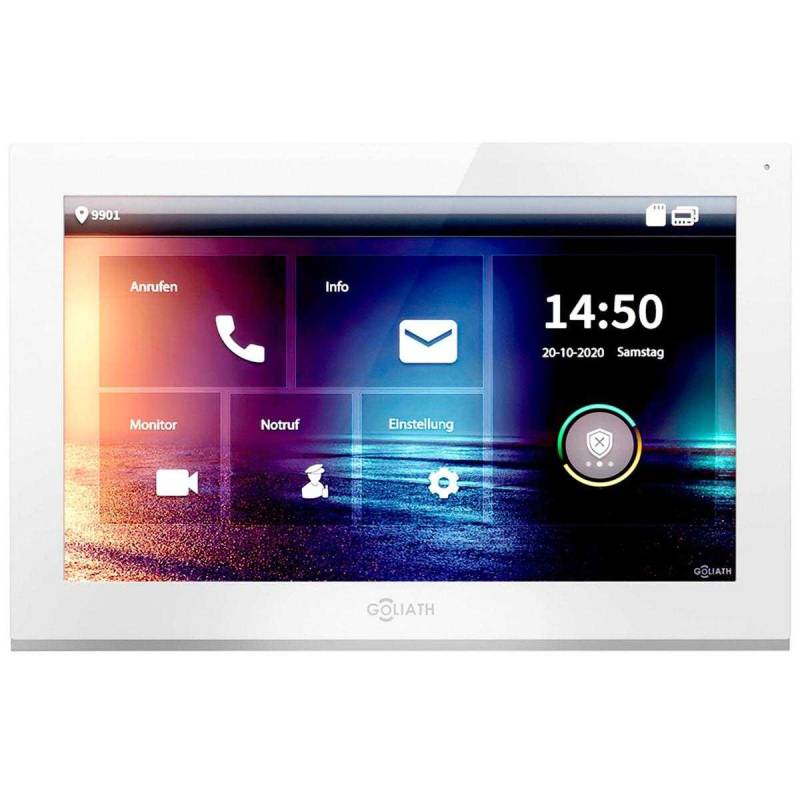 GOLIATH 10 IP Videostation Weiss (HD Touchscreen-Monitor 8GB PoE Smartphone APP) von Goliath-Intercom