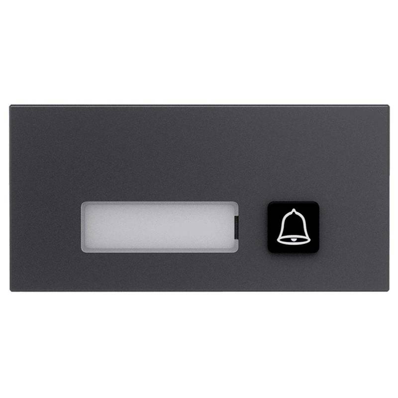 GOLIATH Hybrid IP & 2-Draht 1er Klingelmodul Anthrazit (LED-Namensschild Aluminium) von Goliath-Intercom