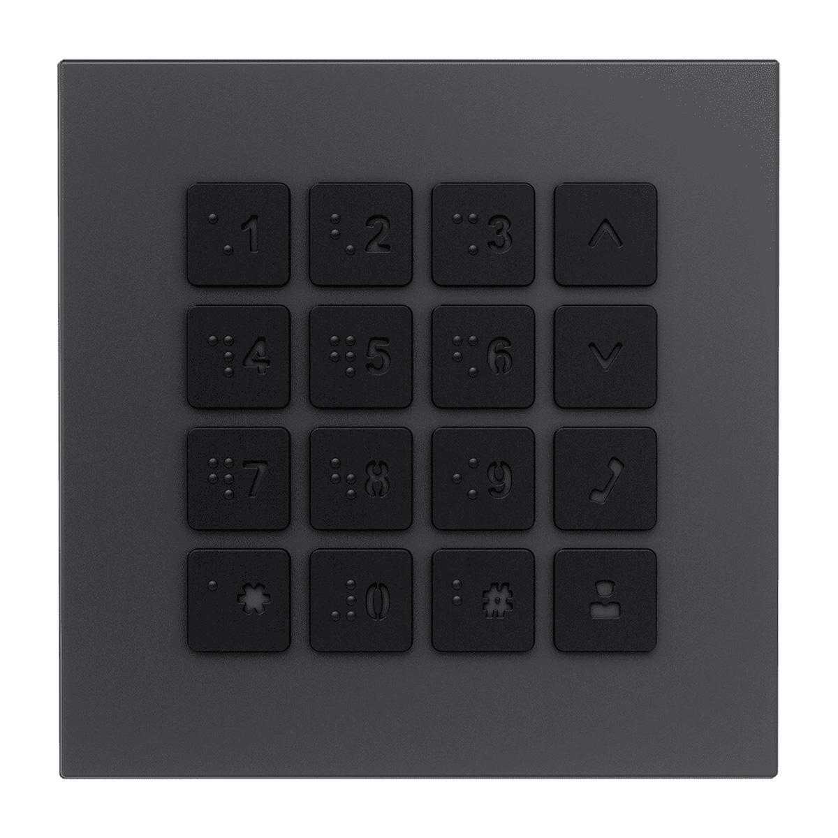 GOLIATH Hybrid IP & 2-Draht Keypad Modul Anthrazit (Tastenbeleuchtung IP65 Blindenschrift) von Goliath