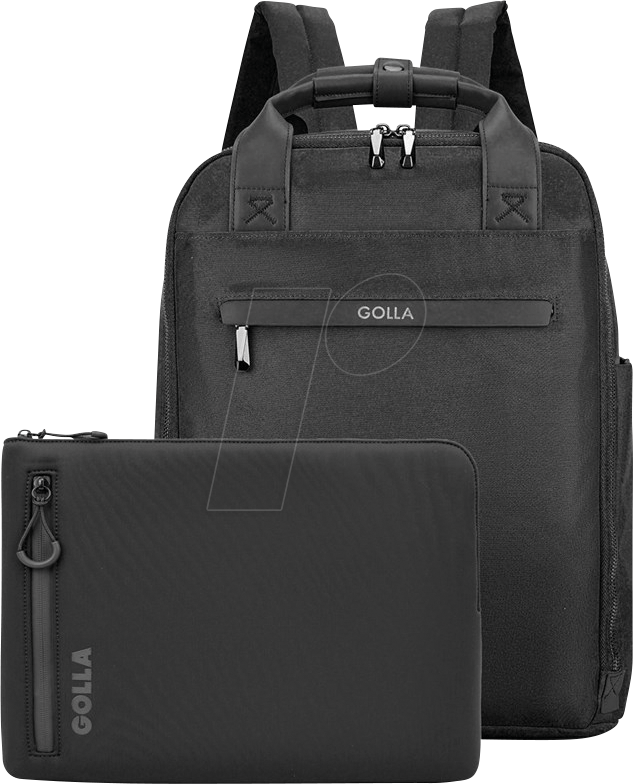 GOLLA 76462 - Laptop Rucksack 15.6'' mit Sleeve 13'' als Set in black von Golla