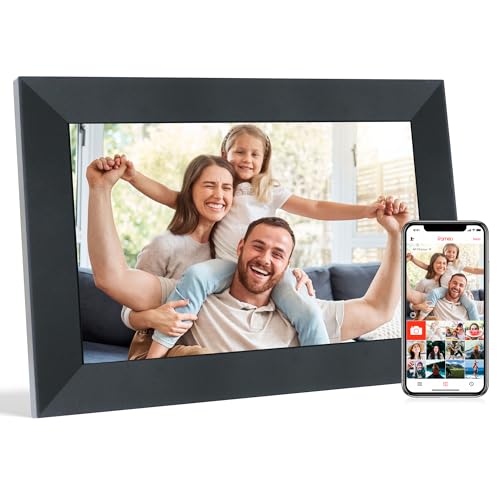 Golony WiFi Digitaler Fotorahmen, 10,1-Zoll Digitaler Bilderrahmen, 1280x800 IPS LCD Touchscreen, 32GB Interner Speicher Automatisch drehbar, Momente sofort teilen mit Frameo App, Schwarz von Golony