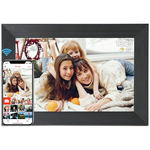 Golony WiFi Digitaler Fotorahmen, 10,1-Zoll Digitaler Bilderrahmen, 1280x800 IPS LCD Touchscreen, 32GB Interner Speicher Automatisch drehbar, Momente sofort teilen mit Frameo App, Schwarz von Golony