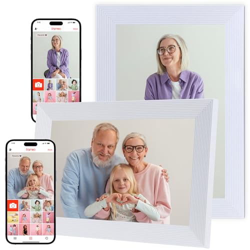 Golony WiFi Digitaler Fotorahmen, 10,1-Zoll Digitaler Bilderrahmen, 1280x800 IPS LCD Touchscreen, 32GB Interner Speicher Automatisch drehbar, Momente sofort teilen mit Frameo App, Weiß Golony WiFi Digitaler Fotorahmen, 10,1-Zoll Digitaler Bilderrahmen, 1280x800 IPS LCD Touchscreen, 32GB Interner Speicher Automatisch drehbar, Momente sofort teilen mit Frameo App, Weiß von Golony