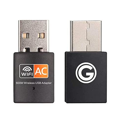 GOLOOK • Mini USB Stick Wireless WiFi 600Mbps 2.4GHz / 5GHz • Kleine Größe • USB-Netzwerkkarte • USB 2.0 • Kompatibel mit Windows 11/10/8.1/8/7, Mac OS, Linux von Golook