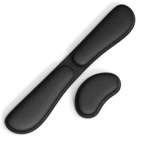 Handgelenkauflage für Tastatur und Maus - Ergonomisches Handgelenkstützen-Set Rutschfest - Faltbare Memory-Schaum Handballenauflage - Tastaturpad Ergonomisch und bequem für Büro und Home Office, GOMIN von Gomin
