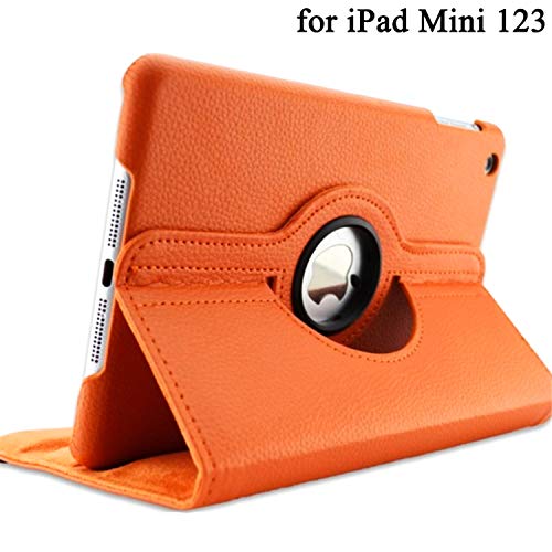 Funda Schutzhülle für iPad Mini 1 2 3 (360 Grad drehbar, Standfunktion, PU-Leder) orange for Mini 1 23 von Gomis