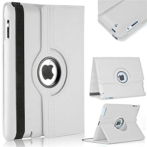 Schutzhülle für iPad 2 3 4 Leder drehbar Cover für iPad 4 3 2 Tablet Schutzhülle A1560 A1459 A1458 A1416 A1430 A1403 A1396 weiß weiß von Gomis