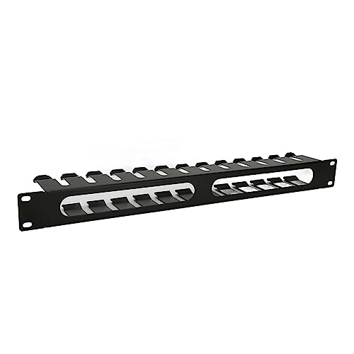 Gonetre 2u Rack Mount Cable Management Network Cable Management Rack 2u Rack Mount Cable Management 12 Slots with Dustproof Panel for 19 inch Standard Cabinets for Tower Units von Gonetre