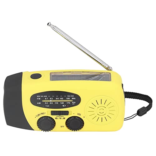 Hand Crank Solar Radio Multifunktionales Notfallradio LED Radio mit Taschenlampe für Outdoor Camping ABS Material 12.8 x 6 x 4.5 cm (Amerikanisches Modell) von Gonetre