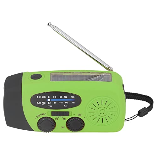 Hand Crank Solar Radio Multifunktionales Notfallradio LED Radio mit Taschenlampe für Outdoor Camping ABS Material 12.8 x 6 x 4.5 cm (Europäisches Modell) von Gonetre