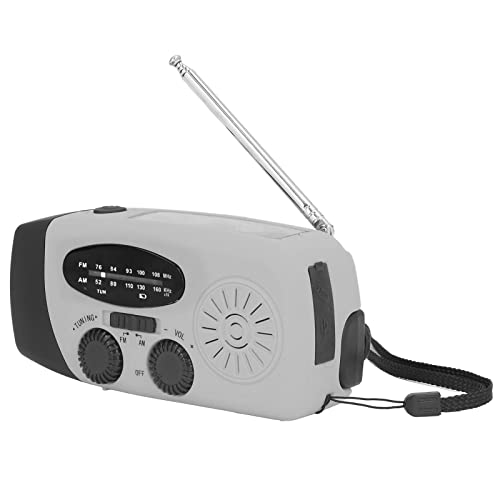 Hand Crank Solar Radio Multifunktionales Notfallradio LED Radio mit Taschenlampe für Outdoor Camping ABS Material 12.8 x 6 x 4.5 cm (Japanischer Stil) von Gonetre