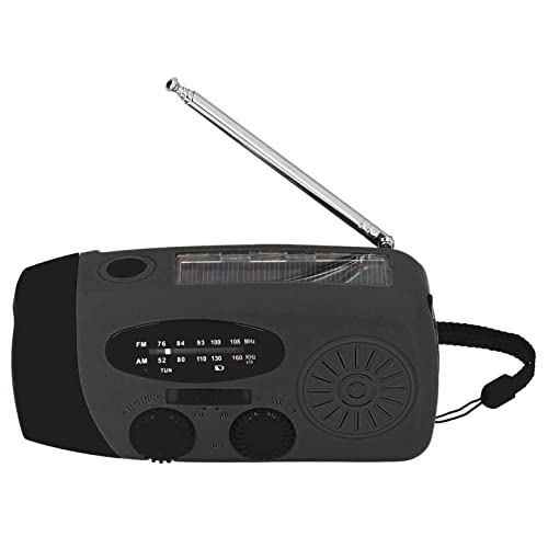 Handkurbel Solarradio mit LED Taschenlampe Tragbares FM AM WB USB Radio für Notfall Katastrophenschutz Familie Camping ABS Material 12.8x6x4.5cm (Japanischer Stil) von Gonetre