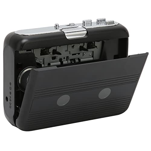 Kassette Player mit Kopfhörer Automatischer Reverse -Funktion Stereo -Kassetten -Player Tragbarer Drahtloser Kassette Player für Musikliebhaber ABS -Material (Schwarz) von Gonetre