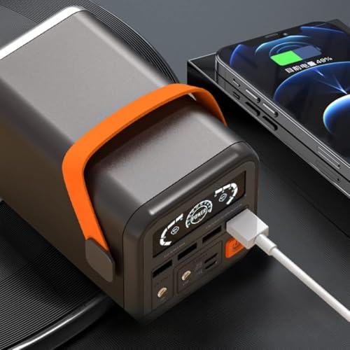 Power Bank 60000MAH Hohe Kapazität Schnellkapazität 36W Tragbares Ladegerät mit 4 Ausgaben für Campingreisen und Outdoor -Aktivitäten (Grau XB 6W) von Gonetre