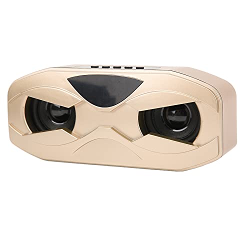 Roboter -Design -Lautsprecher Wireless Tragbarer Subwoofer mit Integriertem Mikrofon Clear Sound Einstellbares LED -LED -Licht für Außen Im Innenraum Verwenden ABS -Material (Gold) von Gonetre