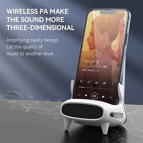 Tragbarer -Stuhl -WLAN -Ladegerät 15W Wireless Ladestation Telefon Ladegerät mit Musikalischer Lautsprecherfunktion für Home Office White 96,3 Mm X 88,2 Mm X 139,3 Mm (Rot) von Gonetre