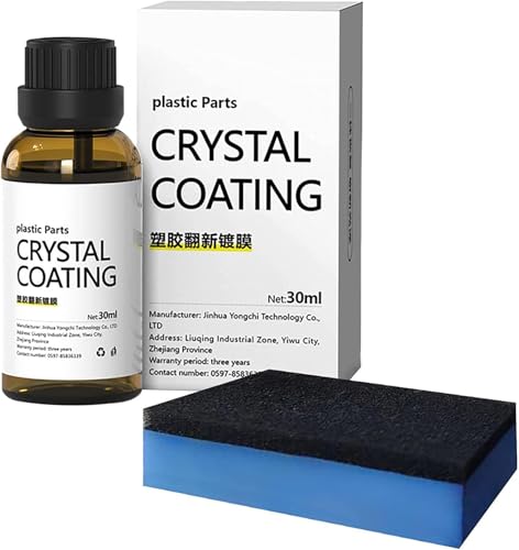 Plastic Parts Crystal Coating,Crystal Coating Plastic Parts,Crystals Coatings for Car,Easy to Use Car Refresher,Great Gloss Retention and Protection,Long Duration Refurbishing Agent for Car (1 Pcs) von Goniome
