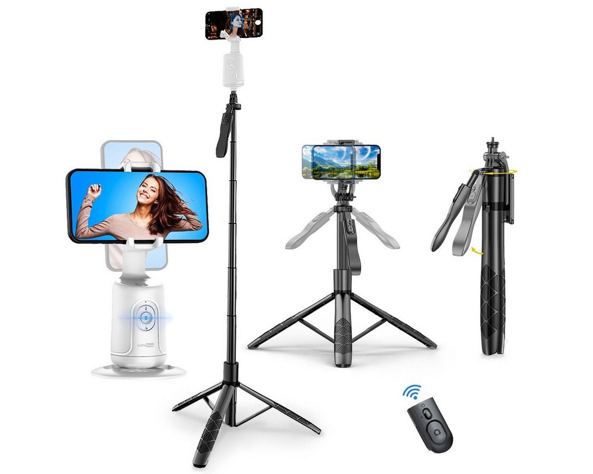 Gontence Gimbal Smartphone, Selfie-Stange, Bluetooth Selfie Stock Stativ Gimbal (Bluetooth-Fernbedienung, Teleskop-Selfie-Stick, Stand-Stativ) von Gontence