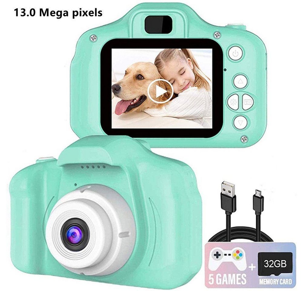 Gontence HD-Digitalvideokameras(mit 32 GB SD-Karte) Kinderkamera Kinderkamera von Gontence
