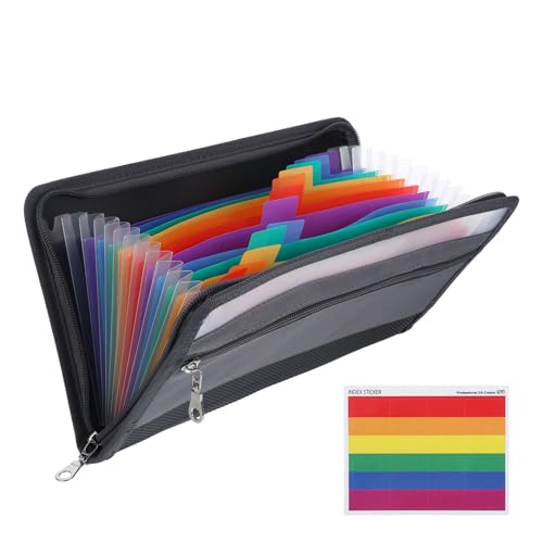 Fächermappe A5 Dokumentenmappe mit Reißverschluss 13 Fächern Ordner Organizer Dokumententasche A5 Mappe mit Fächern Geld Organizer Haushaltsbuch mit Geldfächer für Schecks Rechnungen Coupon(29×16 Cm) Fächermappe A5 Dokumentenmappe mit Reißverschluss 13 Fächern Ordner Organizer Dokumententasche A5 Mappe mit Fächern Geld Organizer Haushaltsbuch mit Geldfächer für Schecks Rechnungen Coupon(29×16 Cm) von GooDengFull