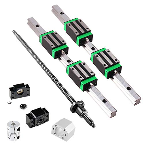 GooEquip Linearführung HGR15 1500mm Linearschiene mit 4PCS Gleitblock + 1PCS SFU1605 1500mm Kugelumlaufspindel mit Kugelmutter, BF12/BK12 Unterstützung, DSG16H, Kupplung für 3D Drucker CNC Maschine GooEquip Linearführung HGR15 1500mm Linearschiene mit 4PCS Gleitblock + 1PCS SFU1605 1500mm Kugelumlaufspindel mit Kugelmutter, BF12/BK12 Unterstützung, DSG16H, Kupplung für 3D Drucker CNC Maschine von GooEquip