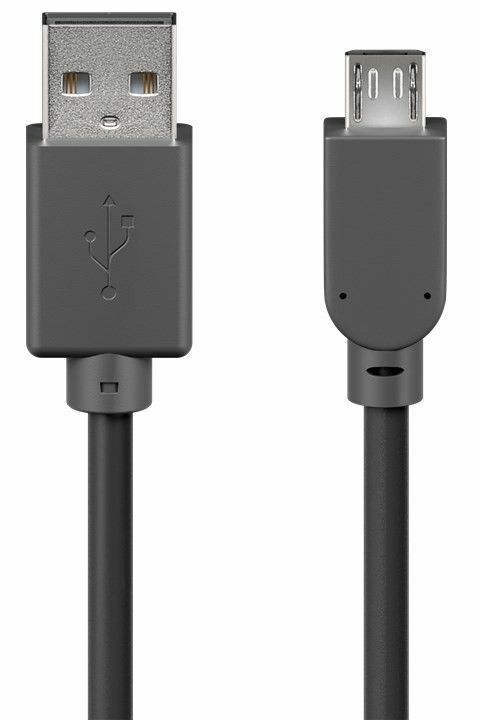 1,8m Goobay USB 2.0 Kabel, schwarz [Stecker Typ A -> Stecker Typ Micro-B] von Goobay