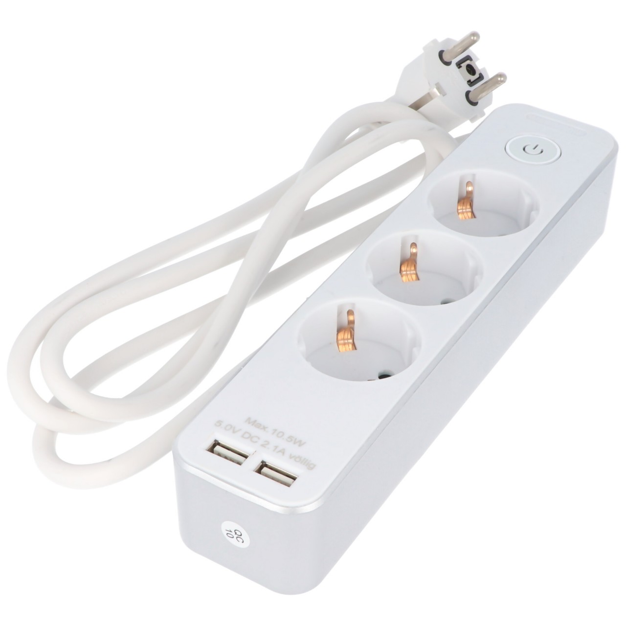 3-fach Steckdosenleiste mit Schalter und 2 USB Ports, zum Anschluss von bis zu drei Elektrogeräten und zwei USB-Geräten, mit Kindersicherung, Kabellänge 1,5m 3-fach Steckdosenleiste mit Schalter und 2 USB Ports, zum Anschluss von bis zu drei Elektrogeräten und zwei USB-Geräten, mit Kindersicherung, Kabellänge 1,5m von Goobay