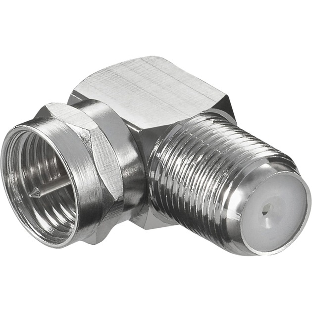 90°-Winkel-Adapter F-Stecker auf F-Kupplung von Goobay
