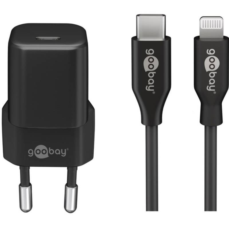 Apple Lightning / USB-C PD-Ladeset 30 Watt, Ladegerät von Goobay