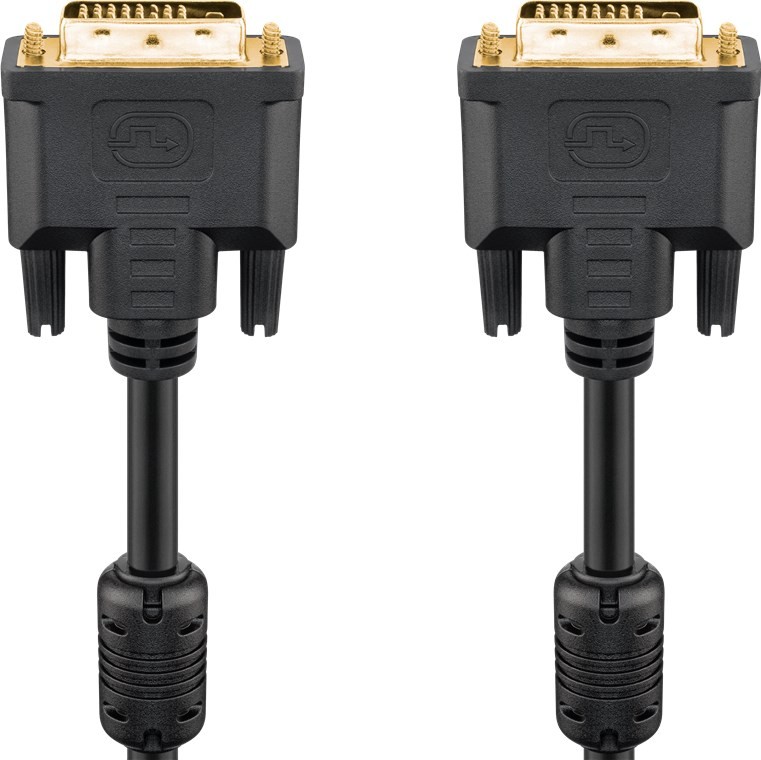 DVI-D Full HD Kabel Dual Link, vergoldet DVI-D-Stecker Dual-Link (24+1 pin) > DVI-D-Stecker Dual-Link (24+1 pin) von Goobay