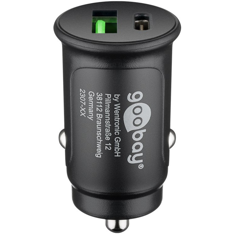 Dual-USB Auto Schnellladegerät USB-C PD von Goobay