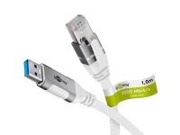 Goobay 74159, 2 m, Cat6, F/UTP (FTP), USB A, RJ-45, White von Goobay