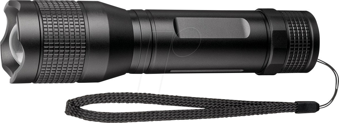 GB 44559 - LED-Taschenlampe, 1500 lm, schwarz, 6x AA (Mignon) von Goobay
