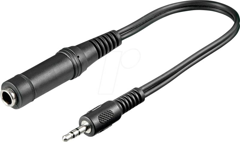 GOOBAY 50470 - Adapter Klinke, 3,5 mm Stecker / 6,35 mm Buchse von Goobay