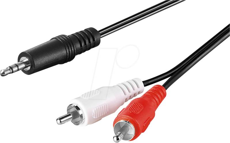 GOOBAY 51649 - Audio Kabel, 3,5 mm Klinkenstecker zu 2x Cinch Stecker, 1,5 m von Goobay