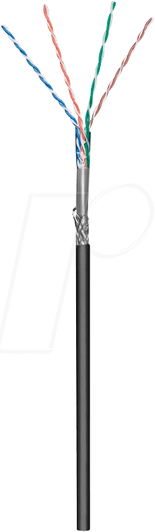GOOBAY 57296 - CAT.5e Outdoor Netzwerkkabel, SF/UTP, 100 m,  schwarz von Goobay
