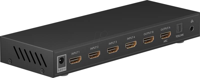 GOOBAY 58478 - 4x2 HDMI™ Matrix Switch, 4K@30Hz von Goobay