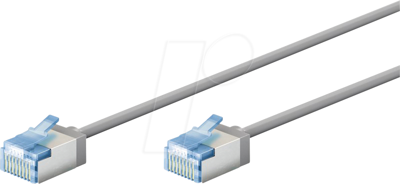 GOOBAY 74228 - Patchkabel Cat.6a U/UTP super slim 15 m grau von Goobay