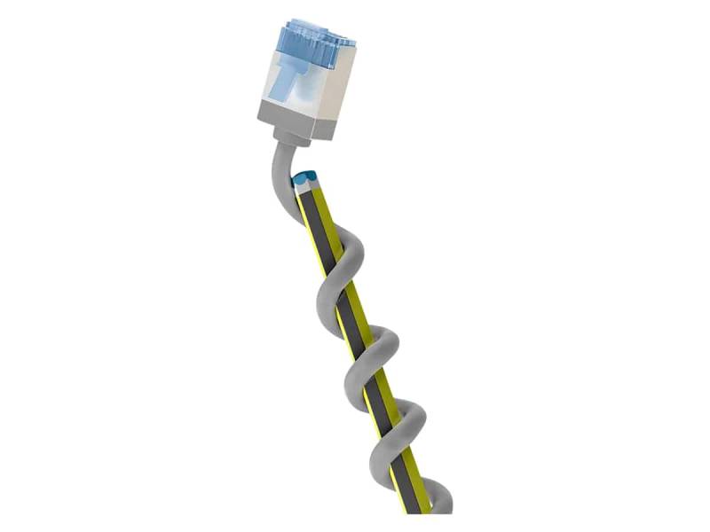 GOOBAY CAT.6a Patchkabel 74304 0,15m grau U/FTP slim Ultraflex von Goobay