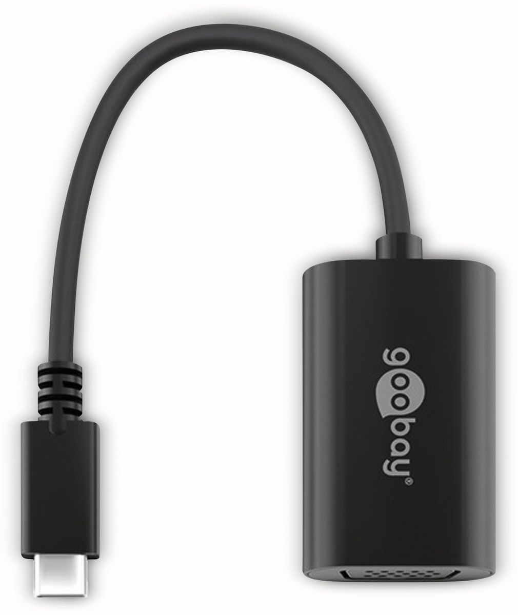 GOOBAY DisplayPort Adapter 38531, USB-C auf VGA, 0,2 m, schwarz von Goobay